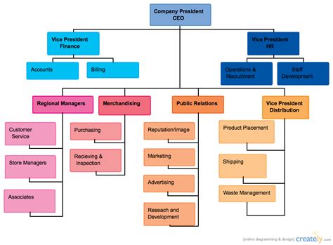 Supermarket Chain Organizational Chart Creately