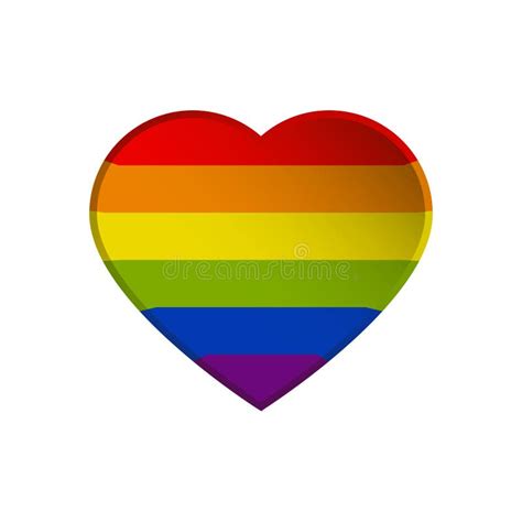 lgbt symbol pride freedom heart rainbow colors stock vector illustration of illustration