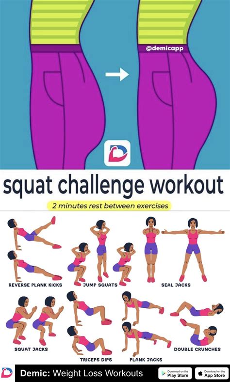 Squat Challenge Workout | Workout challenge, Squat challenge, Workout