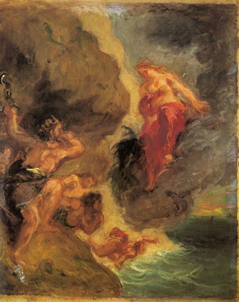 Eugene Delacroix Winter Juno And Aeolus Painting