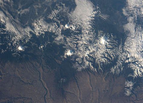 Mt Adams Mt Hood Mt Rainier And Mt St Helens As Seen From Orbit