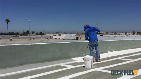 How To Apply Elastomeric Roof Coating Using Deck Flex T2424 Reflective