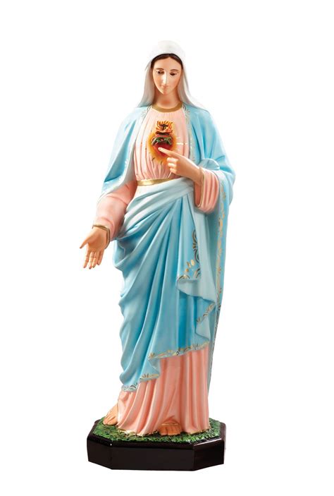 Immaculate Heart Of Mary Statue Hand Painted Religious Statues