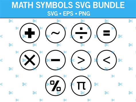 Math Symbols Svg Bundle Student Svg Learning Svg Symbols Svg School