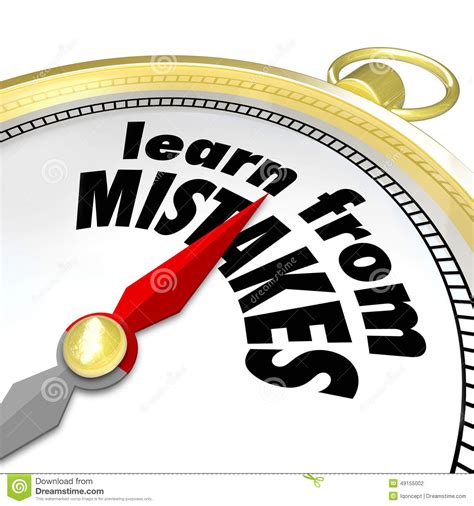 Learn From Mistakes Words Compass Experiment Success Failure Try Stock