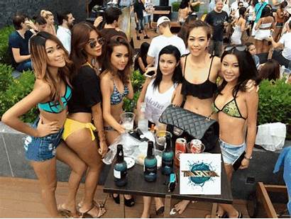 Pool Bikini Party Parties Wet Gifs Bangkok