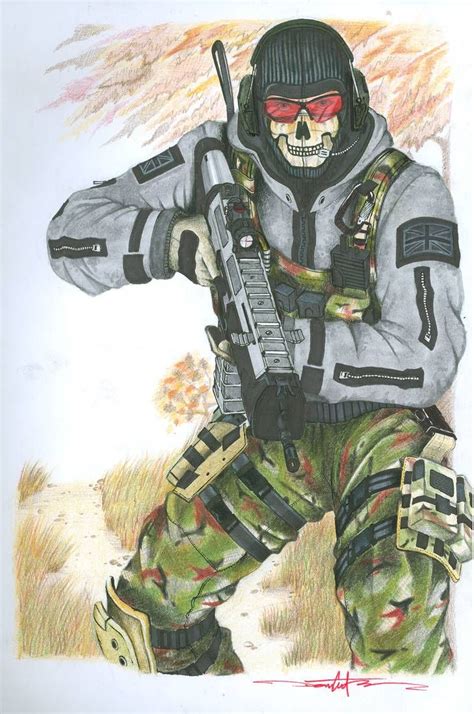Ghost Mw2 By Schwarze1 On Deviantart Call Of Duty Ghosts Call Of