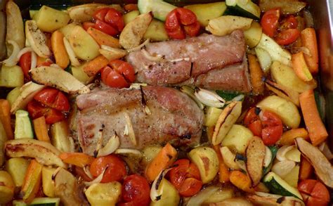 Filet mignon de porc et ses petits légumes