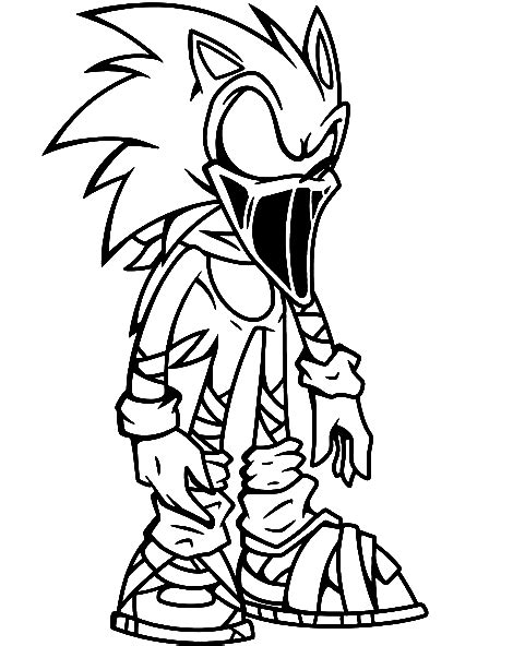 Coloring Sonic Exe Printable Getcolorings Sketch Coloring Page