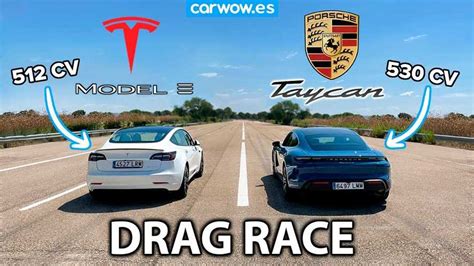 Tesla Model And Porsche Taycan Evenly Matched In This Drag Race Insideevs