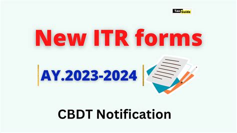 Big Update Income Tax New Itr Forms For Ay 2023 2024 Fy 2022 2023