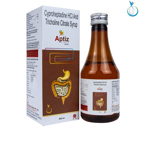 Cyproheptadine Hcl Tricholine Citrate Syrup Packaging Type Pet Bottle