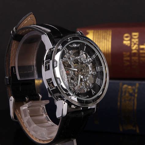 Αγορά Άνδρες S ρολόγια Shellhard Mens Luxury Skeleton Black
