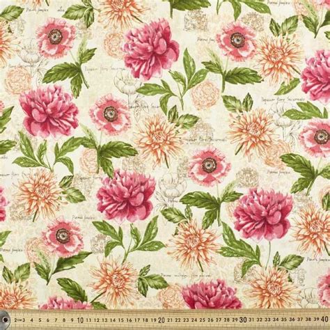 Pattern flower tat textile patterns floral pattern floral prints prints floral garden printing on fabric design. Botanical Floral Fabric Sunkissed 112 cm | Floral fabric ...