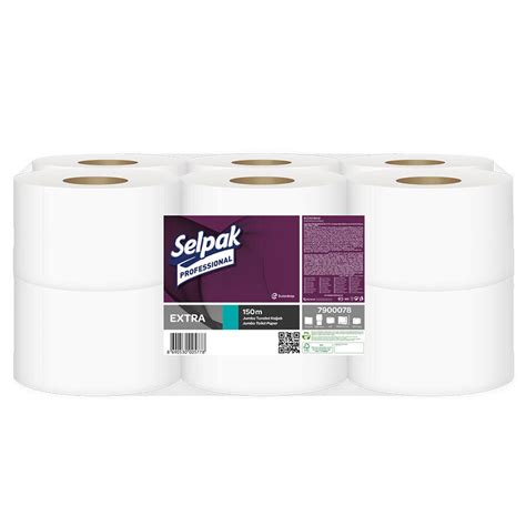 Buy Selpak Professional Extra Jumbo Toilet Roll 2 Ply 150 M Pack Of 12