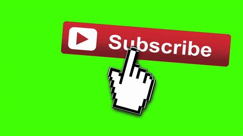 Subscribe Button Animation In Green Screen Video Youtube Otosection
