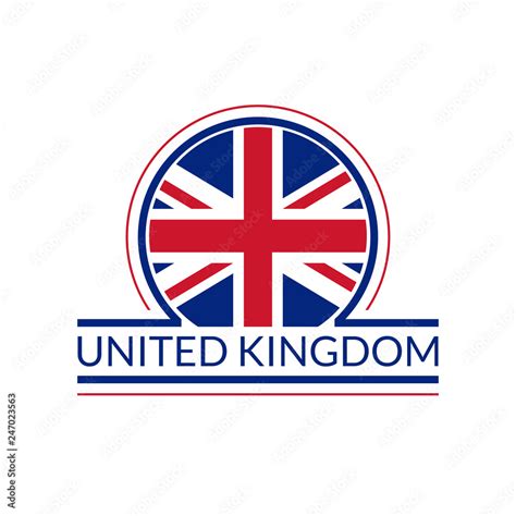 Uk Flag Icon The United Kingdom Circle Logo Or Badge British Round