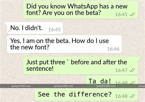 Whatsapp allows you to format text inside your messages. WhatsApp May Soon Get a New Font | Technology News