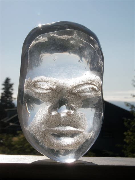 Glass Face Optical Art Polished Lens Like Sand Cast Head