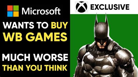 Microsoft Wants To Buy Wb Games Much Worse Than You Think Heres