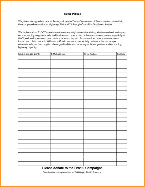 The Mesmerizing 14 15 Petition Template Printable Southbeachcafesf In