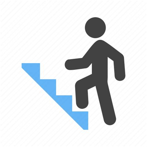 Climbing Ladders Man Stairs Icon