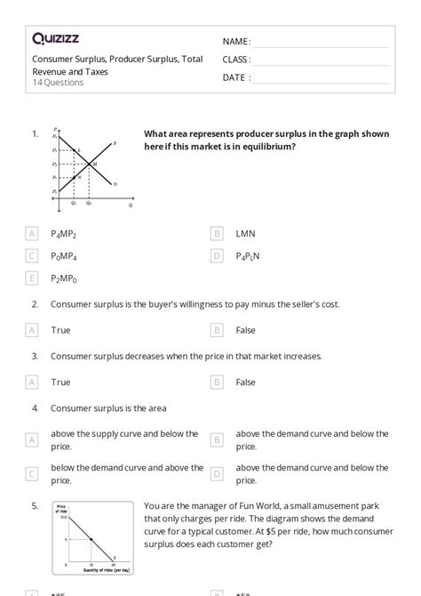 50 Supply And Demand Curves Worksheets For 10th Grade On Quizizz