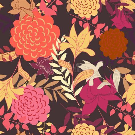 Seamless Floral Backgrounds Set Stock Vector Illustration Of Decors