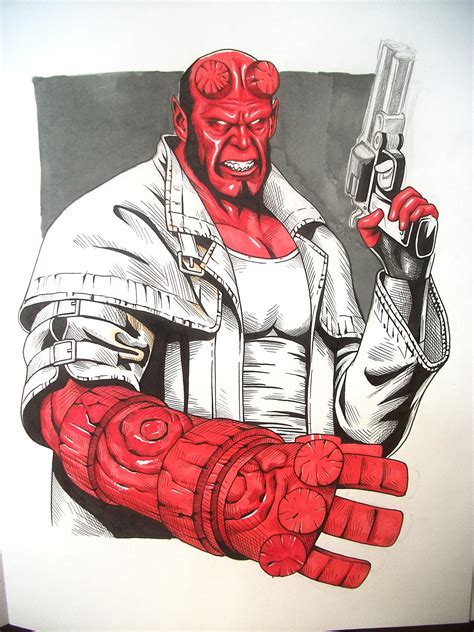 Hellboy Sketch Wip By Jesusmorales On Deviantart