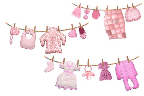 Baby Girl Clothes Line Clip Art