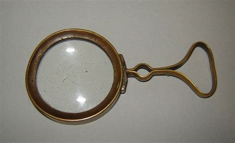 Antique Old Vintage Brass Frame Hand Held Magnifying Glass Magnifier Loupe Ebay Vintage
