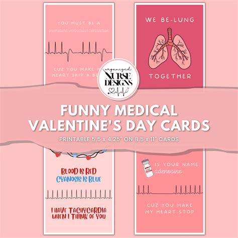 funny medical valentine s day cards printable cards organizednursedesigns
