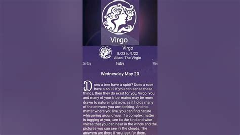 Today Virgo Horoscope 20may2020 Youtube