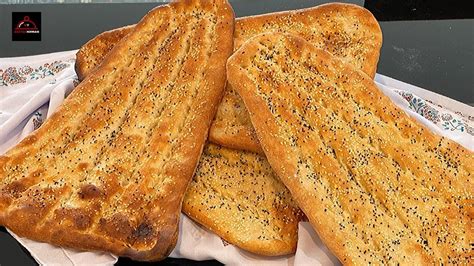 homemade iranian bread in oven نان بربری youtube