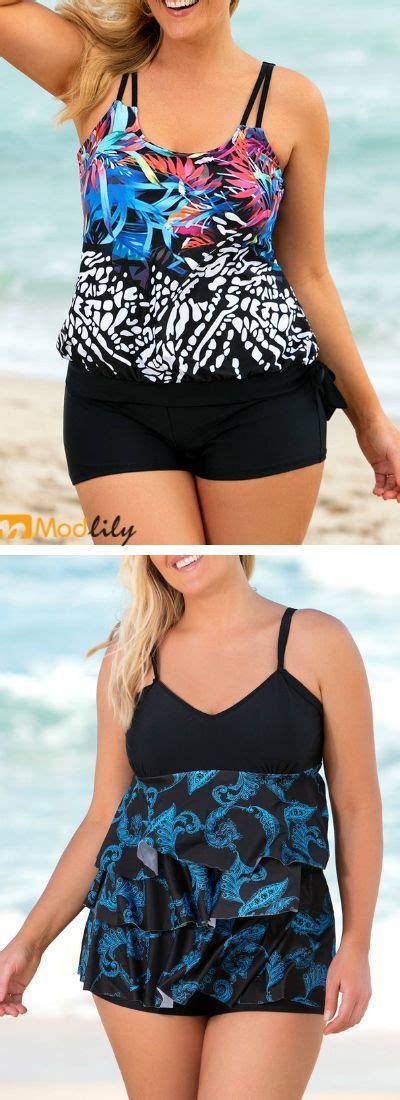 Plus Size Printed Casual Wearing Favorite Swimwear To Enjoy Your Holiday Beach And Sunshine