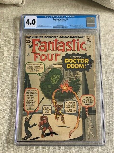 Fantastic Four 5 Cgc 4 0 1962 1st App Doctor Doom Incredible Classic