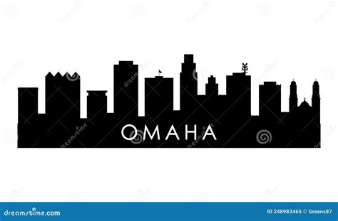 Omaha Skyline Silhouette Stock Vector Illustration Of Outline 248983465