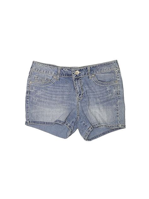 Ana A New Approach Solid Blue Denim Shorts Size 12 63 Off Thredup