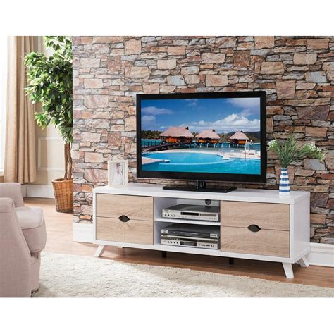 This tv stand features a stylish set of barn doors inspired by the countryside. Ebern Designs Epple Creative Modern High-end Design TV ...