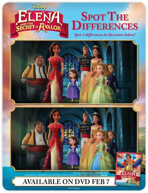 Disney Elena Of Avalor Spot The Differences Activity Page Mama Likes This