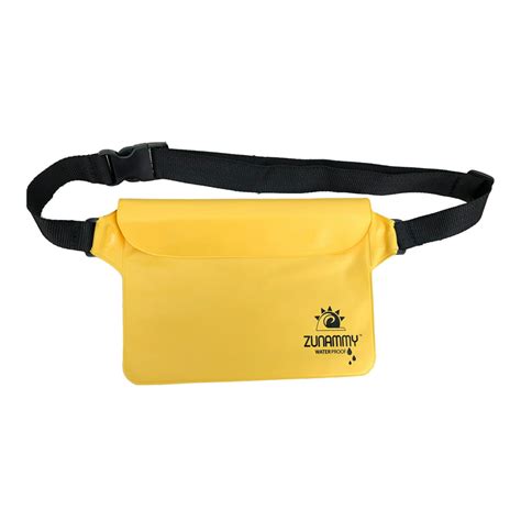 Zunammy Waterproof Fanny Pack Dry Bag Pouch Solid Colors Yellow