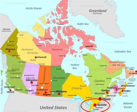 Toronto Canada Map Canada Map Toronto Canada