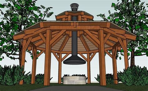 Many home owners have used fire pits inside gazebos and pergolas safely for years without issue. timber frame gazebo | Fire pit backyard, Backyard gazebo ...