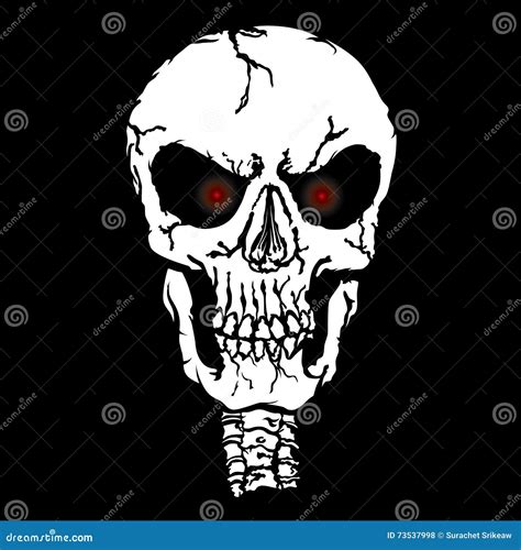 Red Eyes Skull Stock Vector Illustration Of Bone Head 73537998