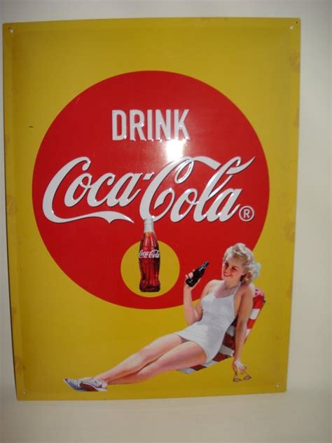 Pin Up Girl Coca Cola Reclamebord Metaal Limited Catawiki