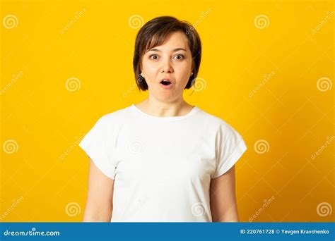 Surprise Astonished Woman Positive Human Emotion Facial Expression