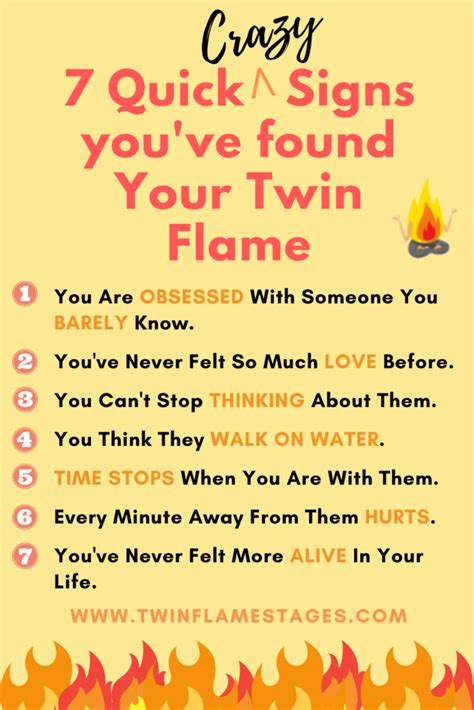 Quick Crazy Signs You Have Met Your Twin Flame Twin Flame Stages