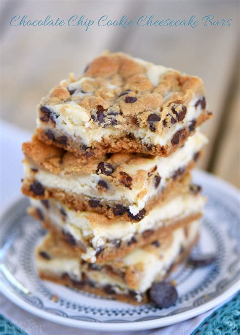An easy to make and delicious chocolate chip cookie cake that's perfect for any occasion. Chocolate Chip Cookie Cheesecake Bars - Mom On Timeout