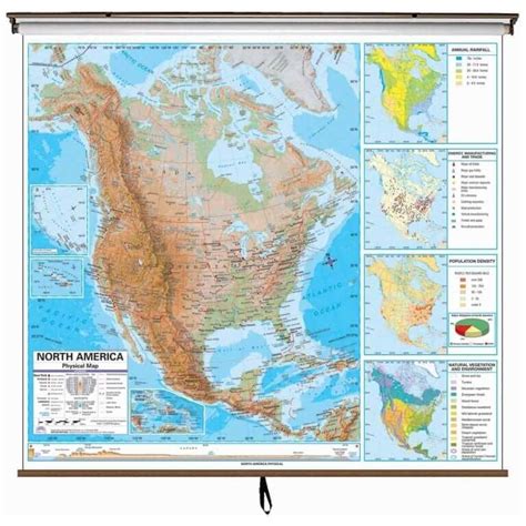 North America Advanced Physical Wall Map Shop Classroom Maps