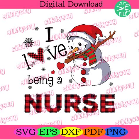 I Love Being A Nurse Svg Christmas Svg Xmas Svg Christmas T Silkysvg